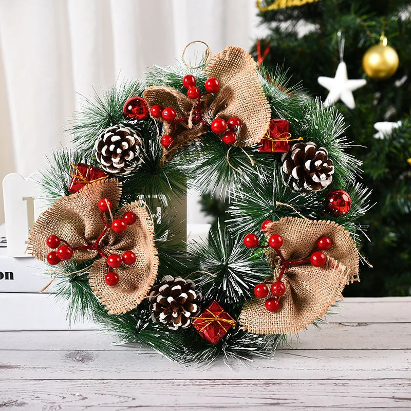 Kerst krans 30CM decoratie voor deur, raam en feestelijke versiering - Style 9
