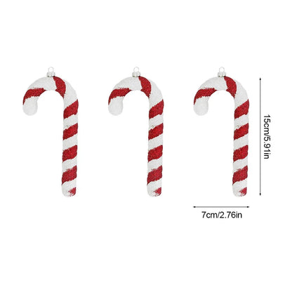 Kerstballen set – Grote Lolly & Rood-Wit Suikerstok Hangers voor Kerstboom