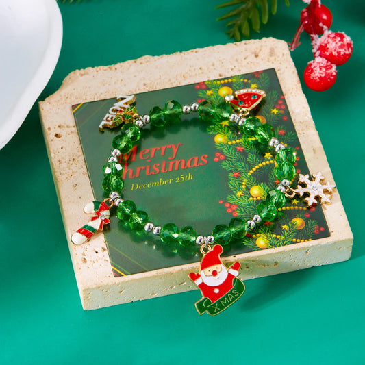 Kerst armband met bel en kristallen – elegante feestelijke damesarmband